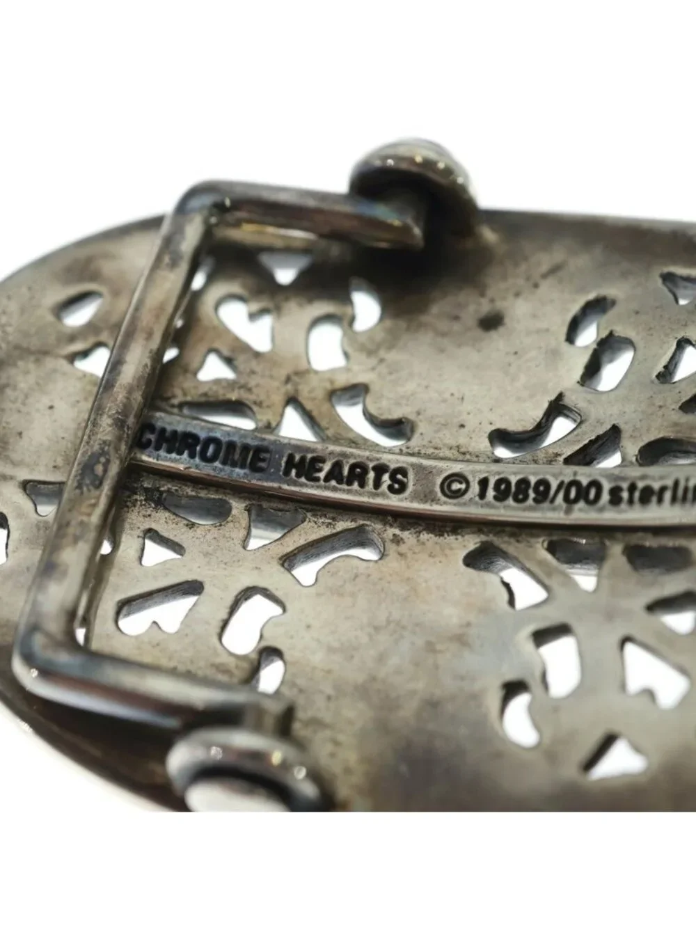 Chrome Hearts Oval Cross 1.5 Classic Buckle Silver Belt
